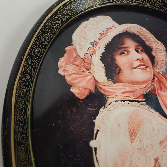 Coca-Cola Betty Girl Tray | 1972 Oval Repro | 1914 Classic Design - Picture 3 of 8